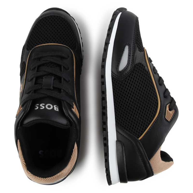 Leren sneakers met veters