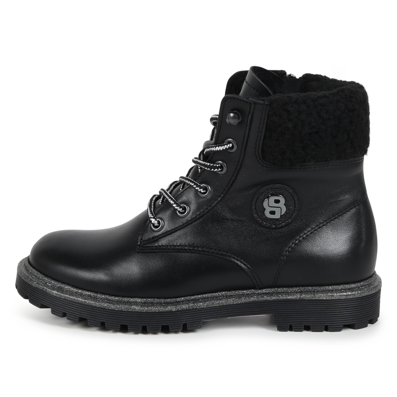 Leren boots met veters en rits BOSS 
                        GIRL