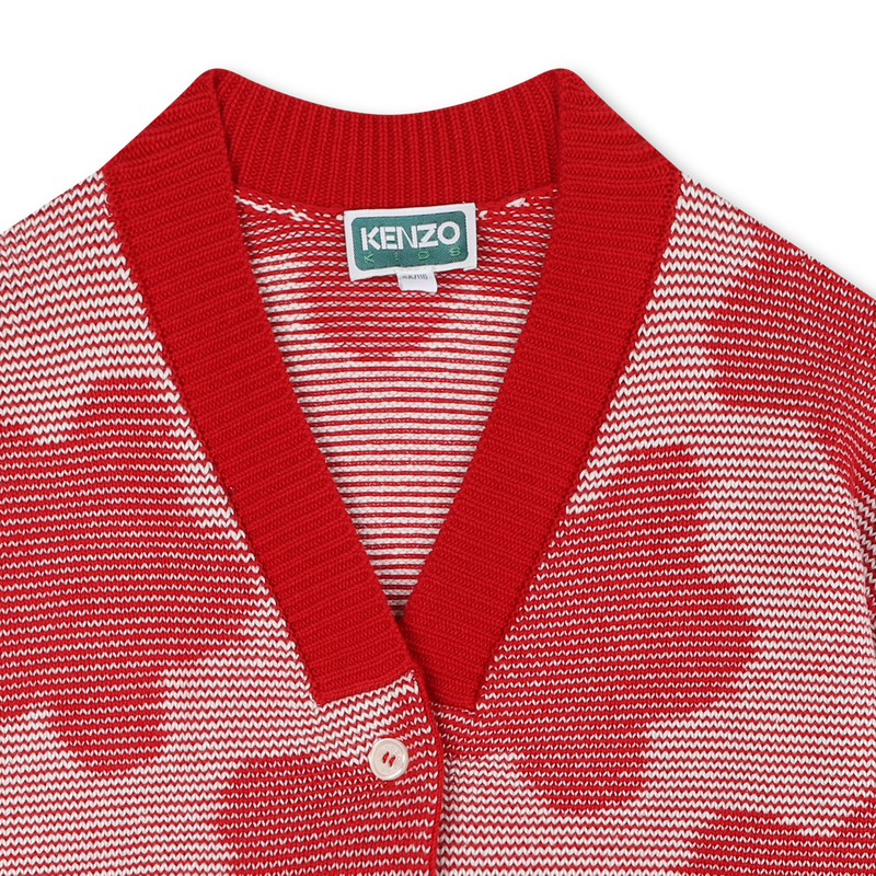 Geknoopt vestje met bloemen KENZO KIDS 
                        GIRL