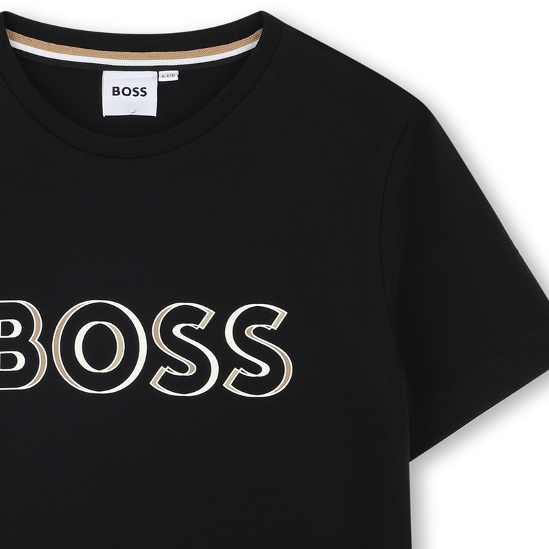Katoenen T-shirt korte mouwen BOSS 
                        BOY