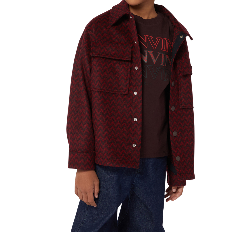Fleece overhemd met print LANVIN 
                        BOY