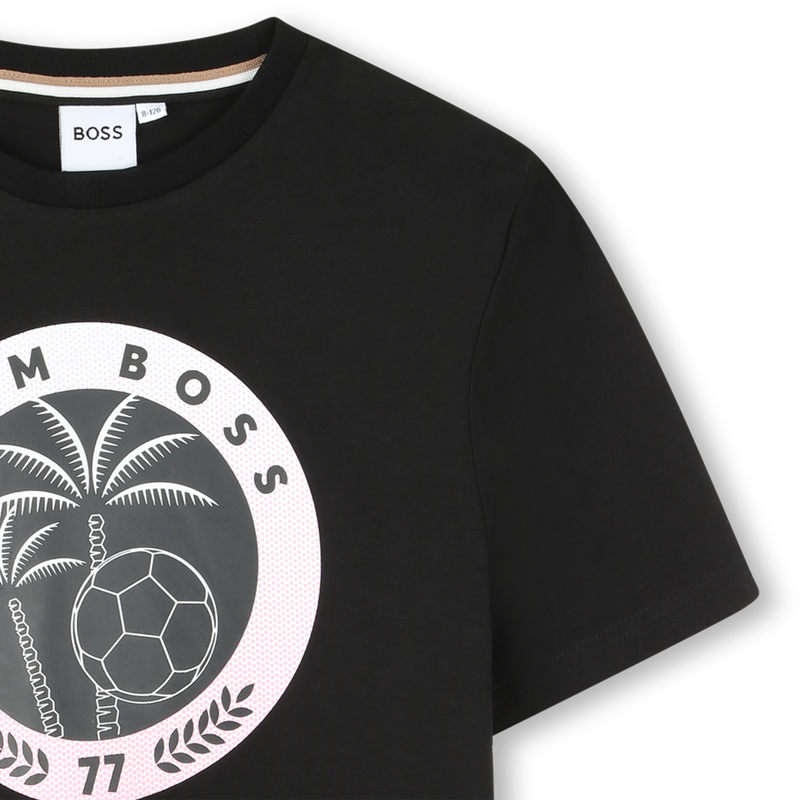 Katoenen T-shirt korte mouwen BOSS 
                        BOY