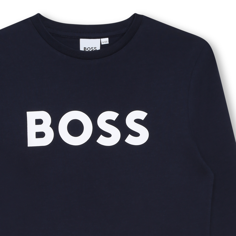 T-SHIRT MET LANGE MOUWEN BOSS 
                        BOY