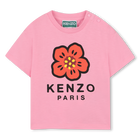 T-shirt met drukknoop op de schouder KENZO KIDS 
                    GIRL