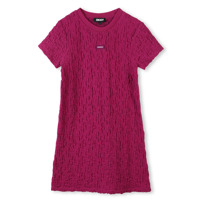 Jurk in wafelstof korte mouwen DKNY GIRL