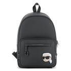 Rugzak van gecoat textiel met rubbereffect KARL LAGERFELD KIDS 
                    BOY
