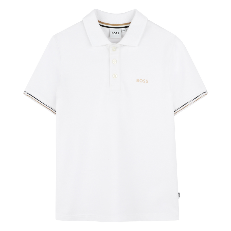 Polo met driekleurige strepen BOSS 
                        BOY