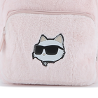 Kleine rugzak gemaakt van donzige fleece KARL LAGERFELD KIDS 
                    GIRL