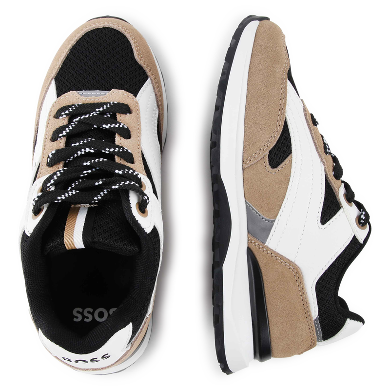 Leren sneakers met veters BOSS 
                        BOY