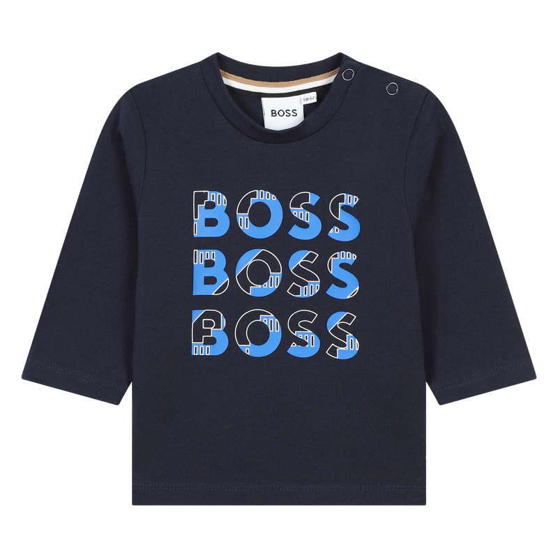 Katoenen T-shirt met logo's BOSS 
                        BOY