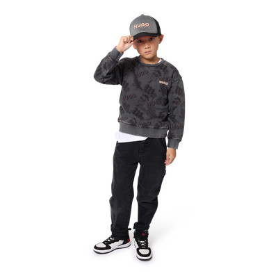 Effen wijde jeans HUGO BOY