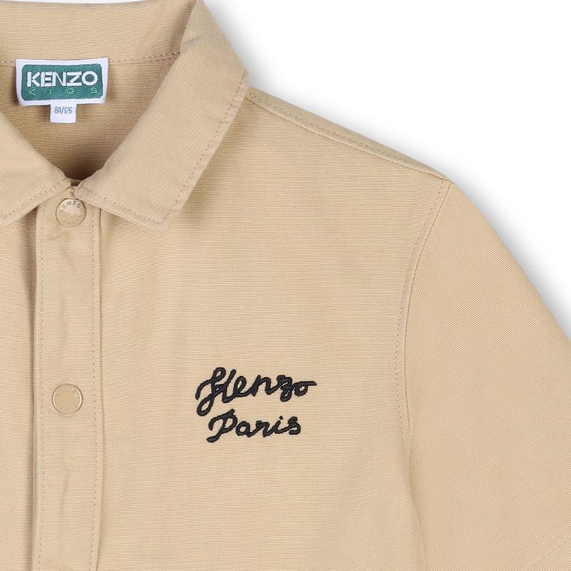 Katoenen overhemd korte mouwen KENZO KIDS 
                        BOY