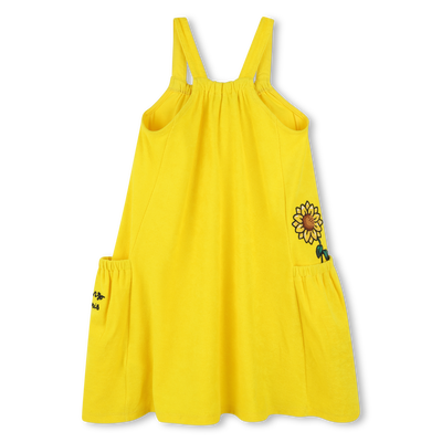 Badstof jurk met borduursel KENZO KIDS GIRL