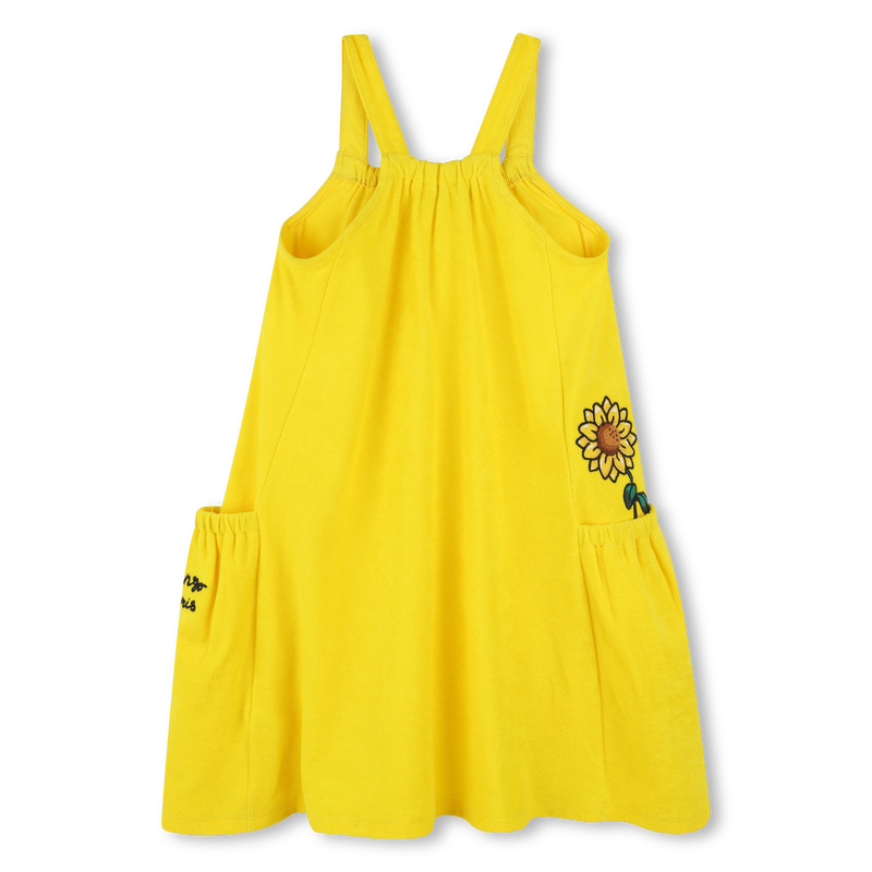 Badstof jurk met borduursel KENZO KIDS 
                        GIRL
