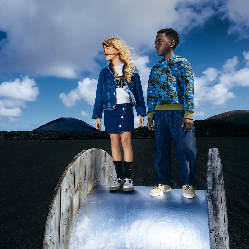 Asymmetrische denim rok KENZO KIDS 
                        GIRL