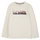 T-shirt met lange mouwen, ZAND, hi-res