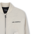 Bomber van canvas KARL LAGERFELD KIDS 
                    BOY
