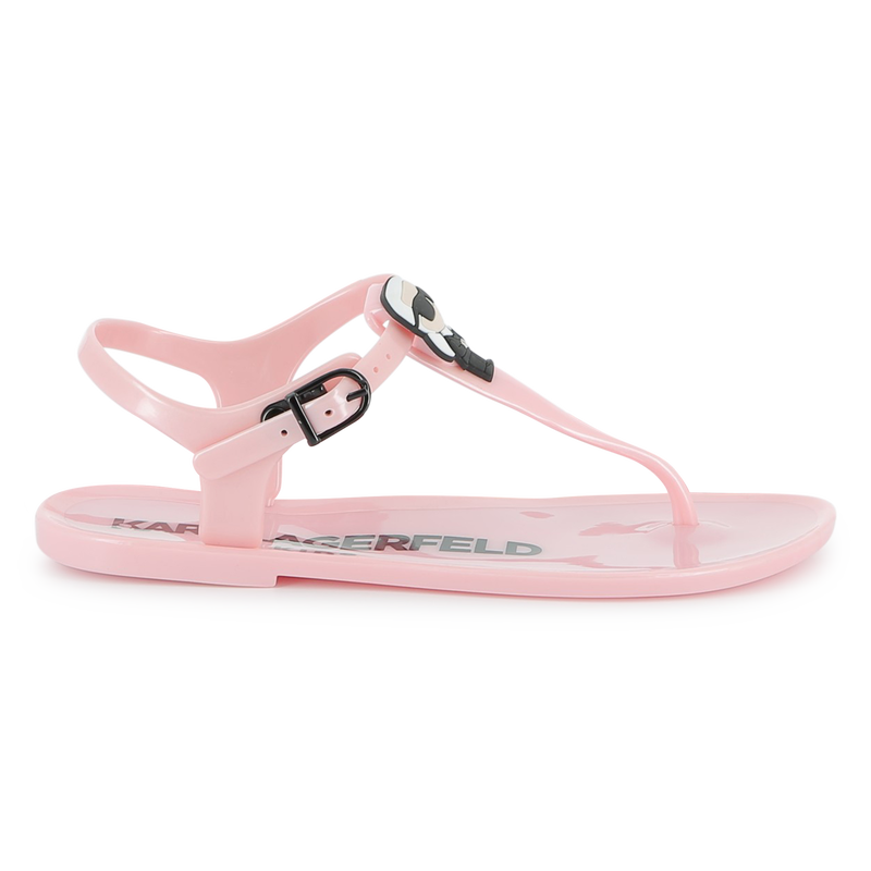 Sandalen met gespen en badge KARL LAGERFELD KIDS 
                        GIRL