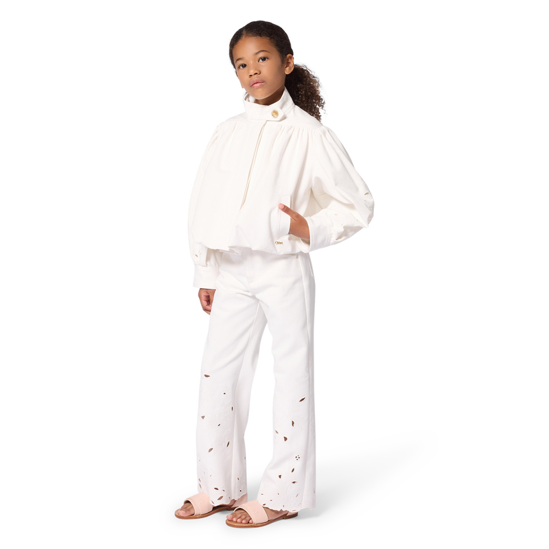 GEBORDUURD JASJE MET BLOEMENPRINT CHLOE 
                        GIRL