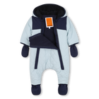 Tweekleurige jumpsuit met rits, WOLKBLAUW, hi-res