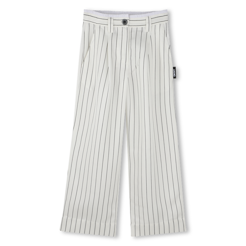 Wijde broek met streepjes DKNY 
                        GIRL