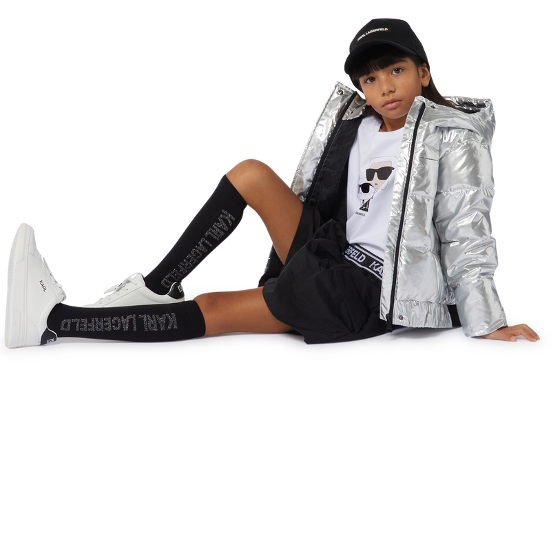 Leren sneakers met veters KARL LAGERFELD KIDS 
                        BOY