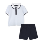 Ensemble short en polo, LICHT BLAUW, hi-res