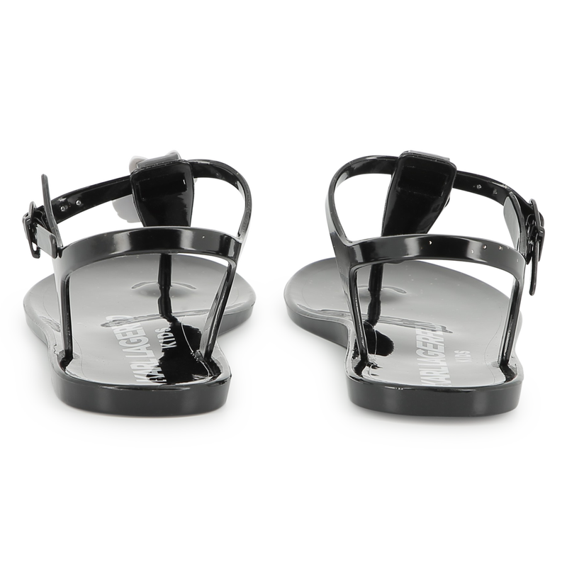 Sandalen met gespen en badge KARL LAGERFELD KIDS 
                        GIRL