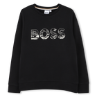 Sweatshirt met ronde hals, ZWART, hi-res
