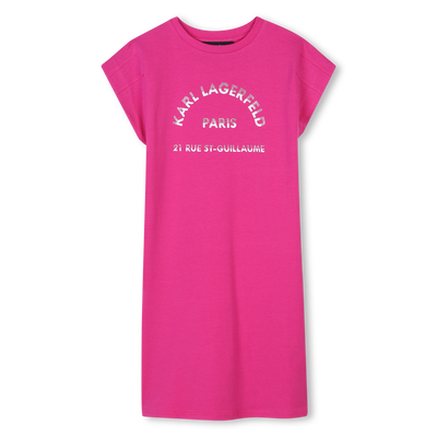 Hippe jurk met korte mouwen KARL LAGERFELD KIDS GIRL