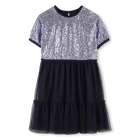 Bi-materiaal jurk BILLIEBLUSH 
                    GIRL