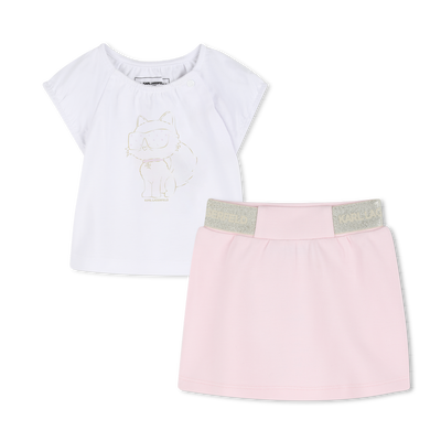 T-SHIRT EN ROK SET KARL LAGERFELD KIDS GIRL