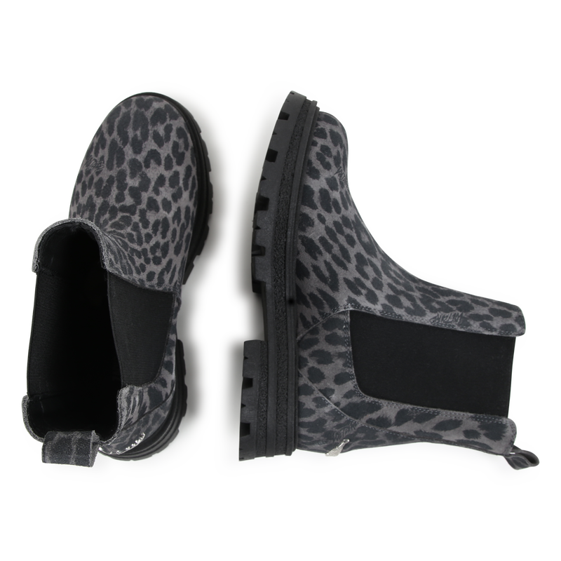 Leren enkellaarsjes met print ZADIG & VOLTAIRE 
                        GIRL