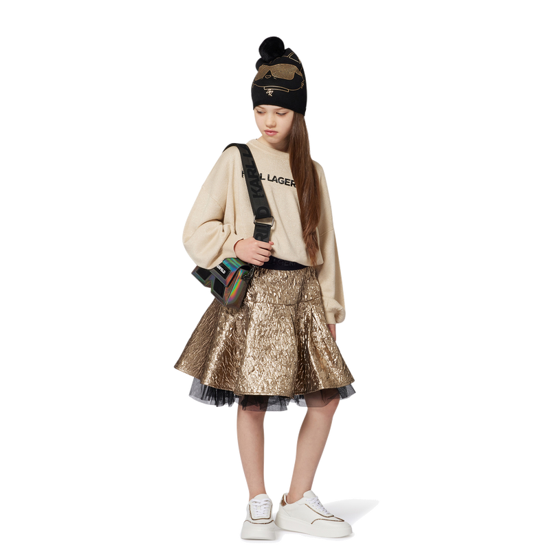 Gebreide muts met pompon KARL LAGERFELD KIDS 
                        GIRL