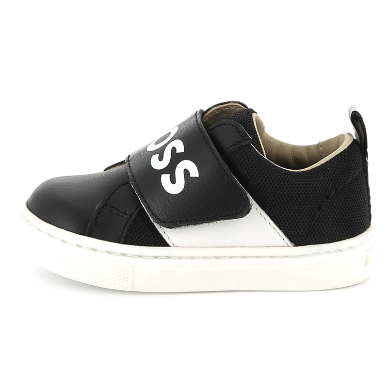 Leren sneakers met klittenband BOSS 
                        BOY