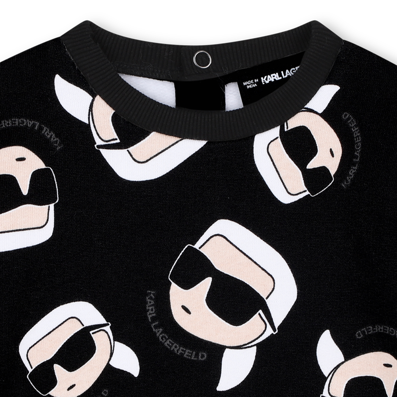 Sweatshirt van geborstelde fleece KARL LAGERFELD KIDS 
                        BOY