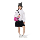 Kreukel gecoate textiel handtas KARL LAGERFELD KIDS 
                    GIRL