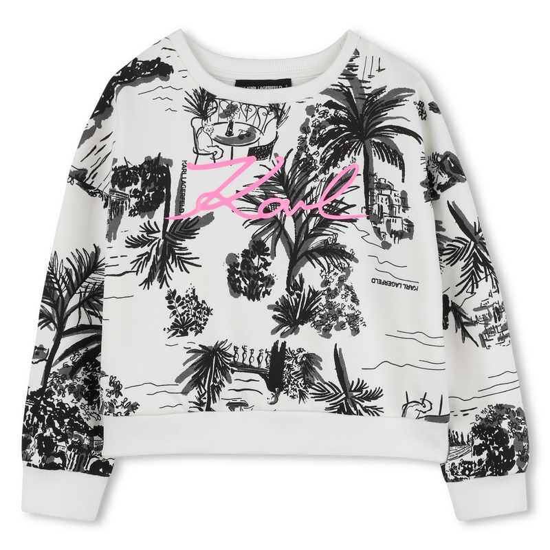 FLEECE SWEATSHIRT KARL LAGERFELD KIDS 
                        GIRL