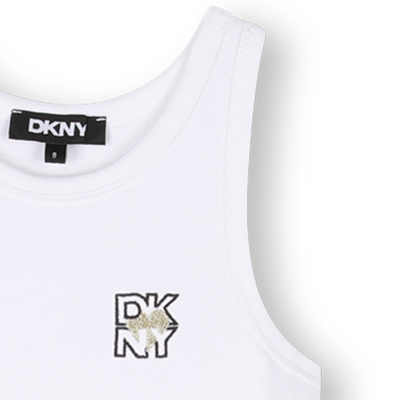 Mouwloze hemdjurk van katoen DKNY 
                        MEISJE