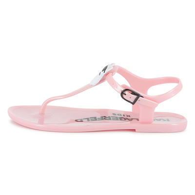 Sandalen met gespen en badge KARL LAGERFELD KIDS GIRL
