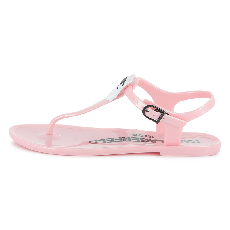 Sandalen met gespen en badge KARL LAGERFELD KIDS 
                        GIRL