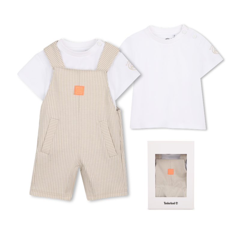 OVERALLS EN T-SHIRT SET TIMBERLAND 
                        BOY