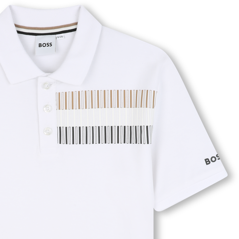 Polo met gestreepte bies BOSS 
                        BOY