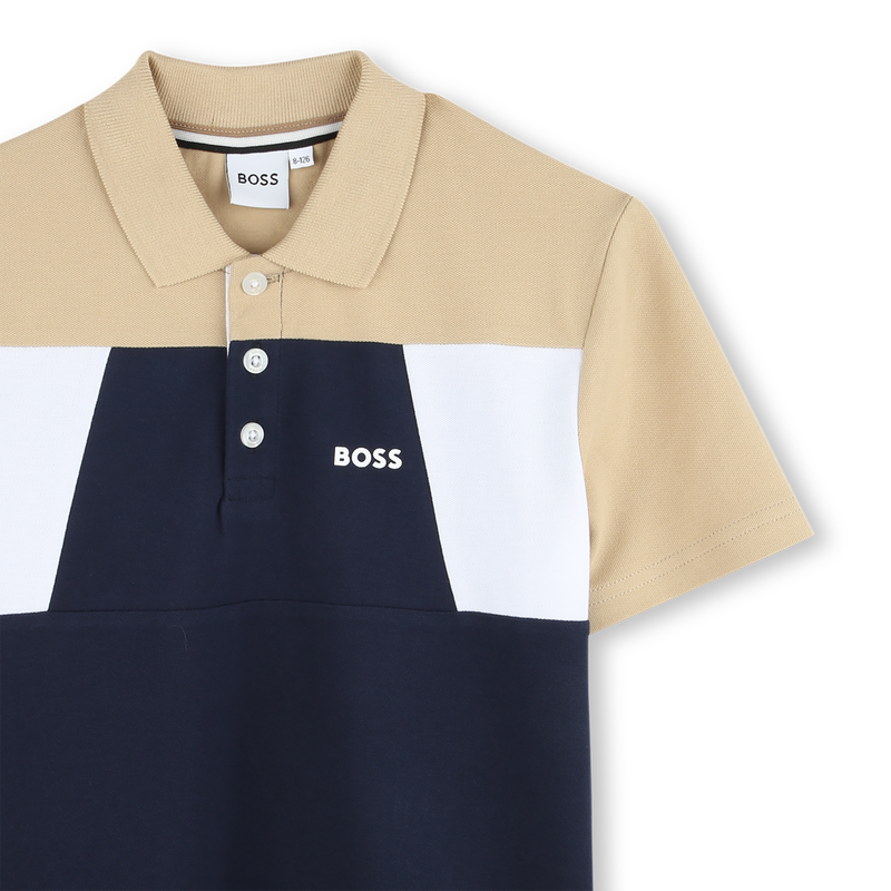 Polo met kleurblokken BOSS 
                        BOY