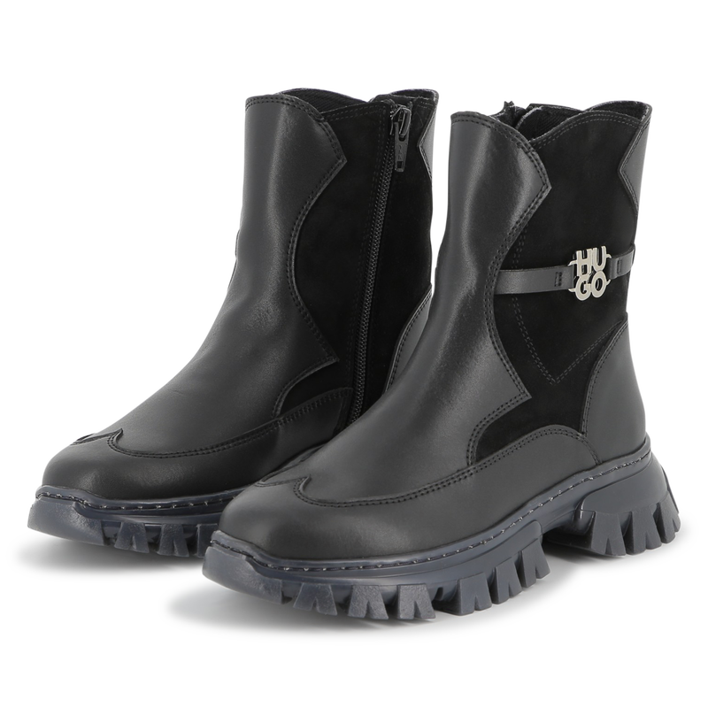 Enkellaarsjes met ritssluiting HUGO 
                        GIRL