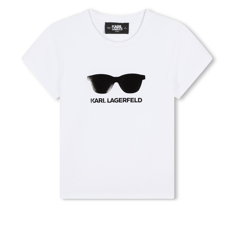 T-shirt met brillenprint KARL LAGERFELD KIDS 
                        GIRL