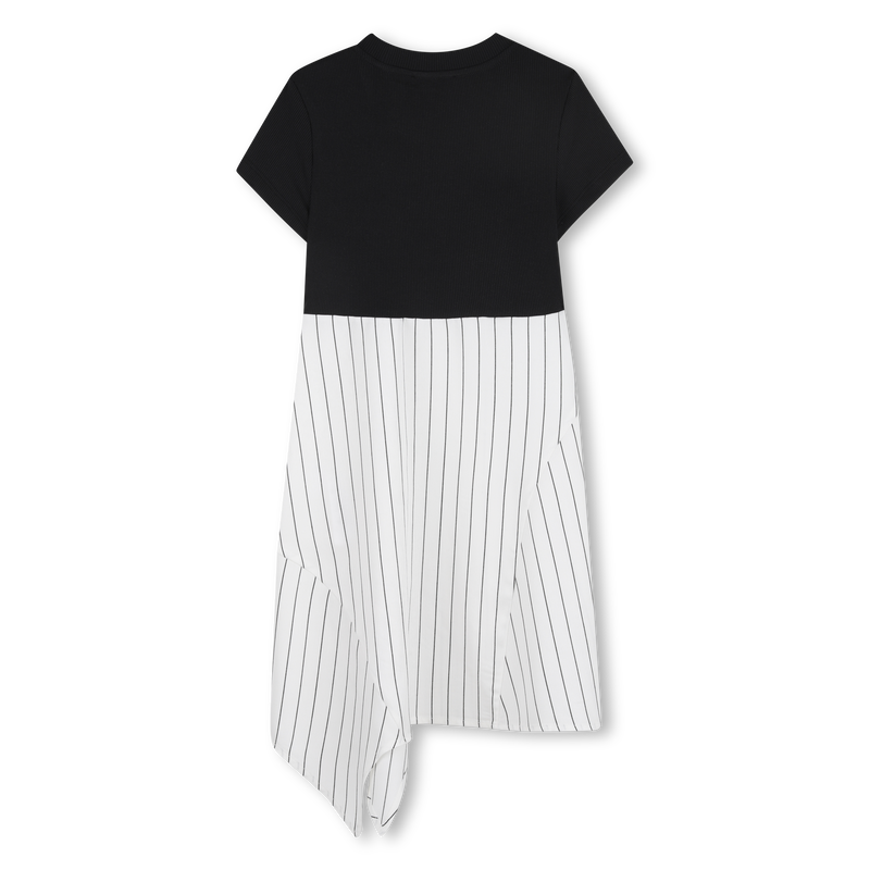 Feestjurk in twee materialen DKNY 
                        GIRL