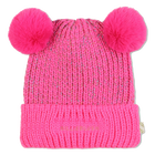 Dubbele pompom muts, ROZE, hi-res