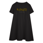 Wijd uitlopende jurk met badge KENZO KIDS 
                    GIRL