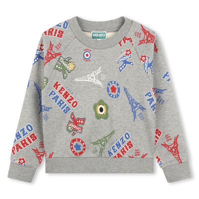 Fleece sweater met opdruk KENZO KIDS BOY
